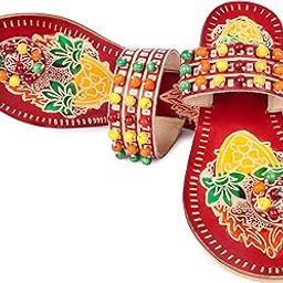 Colorful women's Footwear Ethnic Kolhapuri Footwear for women and girls,Kolhapuri Chappal for any occasion ethnic footwear stylish and traditional-image-84