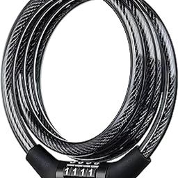 Kandid Advance Heavy Duty Digital Number Lock - Universal Combination Cable Lock for Bike, Helmet, Luggage | Steel Wire, PVC, Plastic | 12x1200 mm, Anti-Theft Security-48