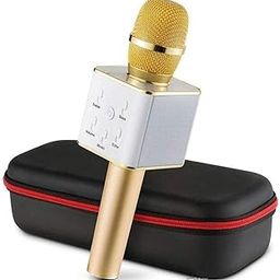 VRJTEC Bluetooth Microphone (White & Golden – Color) - Wireless & Multifunctional 2 in 1 Karaoke Mic with Audio Recording, Long Hours Continuous Play+ USB Charging + Card Slot + Aux Port for Singing-image-61