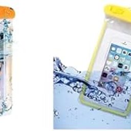 Waterproof PVC Transparent Mobile Rain Cover Pouch for Mobile Phones/Mobile Rain Cover(Pack of 2) (Multicolour)(Get Free Stand)-picture-20