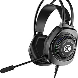 Circle Aura Warrior Wired Gaming Over-Ear Headphones, 3D RGB Headband, 50mm Neodymium Drivers, 2.2m Cable, Mic, Memory Foam Cushioning, 3.5mm + USB Connector, Black-image-10