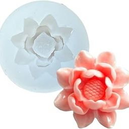 Lotus Flower Shape Silicone Mold 3D for Candle Making Flower Mould for Resin Art and Craft Chocolate Cake DIY-image-75
