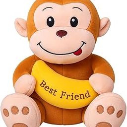 Coolet Cute Soft Stuffed Monkey Toy with Banana | Plush Animal Toy for Kids Girl boy and Baby | Hugging Toy for Babies & Toddlers - 32cm-29