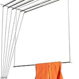 CYBERCITY MARKETING Stainless Steel Ceiling Clothes Dryer, 6 Pipes, UV Protected Nylon Ropes, Clothes Drying Rack for Balcony (4 Feet X 6 Pipes)-20
