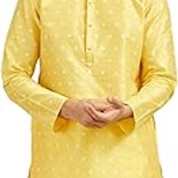 Men's Art Silk Jacquard Weave Kurta (1pc)-image-59