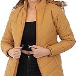 STUFFLIN Women's Quilted Jacket | Full Sleeve Puffer Jacket | Winter Wear Jacket | Hood Jacket-51