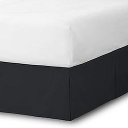Bare Home California King Bed Skirt - 15-Inch Tailored Drop Easy Fit - Bed Skirt for Cal King Beds - Center & Corner Pleats (Cal King, Black)-image-18