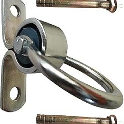 Q1 Beads 1 Pcs Swing Jhula Bearing Kada Ring With 4 Inch Pin Fasteners(2) - Heavy Duty(Chrome,Round) - Metal-picture-25