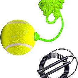 Cricket Hanging Tennis Ball + (1 Pencil Skipping Rope Free), Hanging Cricket Ball for Indoor/Outdoor Knocking Practice, Ball with Rope, 3.5 Meter Rope. (Pack of 1) (AG Lifestyle Products)-11