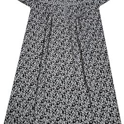 Susheel Fabrics Cotton Nighty/Night Gown/Maxi with Pocket Blackand Green Colour Free Size,5XL and 7XL with Pocket (L-10XL)-picture-24
