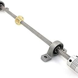 REES52 T8 Lead screw 200mm 8mm + brass copper nut + KP08 bearing Bracket +5 * 25 * 8MM Flexible Coupling for 3D printer-image-23