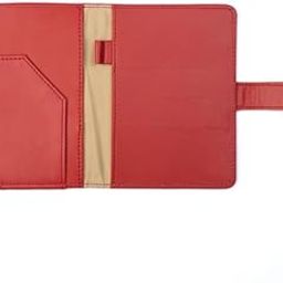 slim sleek premium pu leather passport holder wallet with RFID protected | travel documents organizer cover | multiple slots for id credit cards boarding passes | magnetic snap closure - 6x4 inch-1