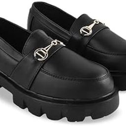 Smart Casual Buckle Detailed Loafers for Women & Girls-image-77