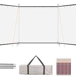 MYADDICTION Wind Screen Wind Shield Large Wind Deflector Camping Hiking Campfire White-image-1