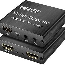 Game Capture Card, Audio Video with Microphone 4K HDMI Loop-Out, 1080p 60fps Video Recorder for Gaming/Live Streaming/Video Conference, Compatible with Switch/PS4/Xbox One/OBS/Camera/PC-picture-26