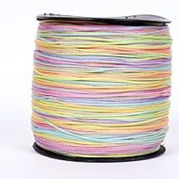 DAMODARAM 1 MM Thickness Nylon Macrame Thread Cord for Jewellery Making, Handbag, Purse and Many Other DIY Crafts (Length : 400 MTR, Colour : Light Multi Colour Rainbow)-image-5
