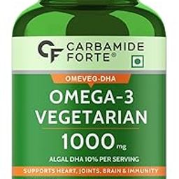 Carbamide Forte Veg Omega3 1000mg | Veg DHA | Vegetarian Omega 3 | Algal DHA | Plant Based | No Fish oil Used Capsules for Men & Women- 60 Veg Capsules-11