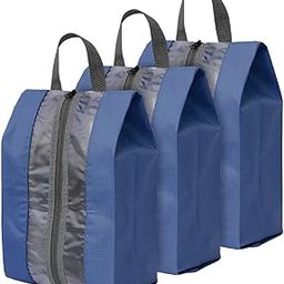 fatmug Shoe Pouch Travel Organizer - Packing and Footwear Storage for Men, Women - Set of 3 - Navy Blue (Navy Blue)-picture-24