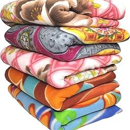HOMIEE Printed Polar Fleece Blanket - Soft & Cozy All-Season Blanket for Double Bed | Ultra-Soft Machine Washable, Durable & Lightweight | Ideal for Winter & Summer Use (Pack of 5, 600 gm Each)-image-43