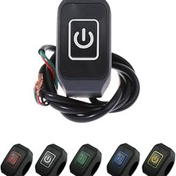 Autozap Motorcycle Push Button Handlebar Fog Light Headlight Control Switch On Off DC 12V And Waterproof for Universal Bikes (Any Color Can Come As Per Availability)-21