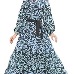 Georgette Gown Maxi Dress Full Stitched Western Gown Long Dress Women& Girl's-image-35