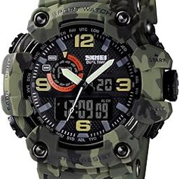 Men's Digital Sports Wrist Watch LED Screen Large Face Electronics Military Watches Waterproof Alarm Stopwatch Back Light Outdoor Casual Black Watch-image-71