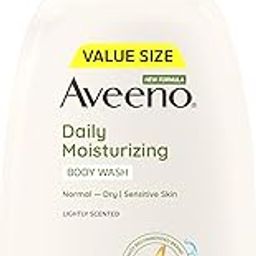 Aveeno Daily Moisturizing Body Wash with Soothing Oat, Creamy Shower Gel, Soap-Free and Dye-Free, Light Fragrance for Sensitive skin , 33 fl. Oz,975 ml-image-67