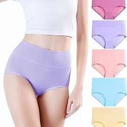 Women's Cotton Underwear High Waisted Full Coverage Ladies Panties (Regular & Plus Size)-image-61
