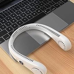ZORSE Portable Rechargeable Neck Fan 20Hrs Play 9000mAh USB Charging Battery Bladeless Neck Fan Smart Mini Hand Free 5 High Speed Fan Low Noise 360° Cooling with battery indicator-16