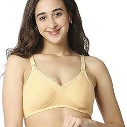 Women's 4 Ways Lycra Maternity Bra | Adjustable Straps, Non-Padded, Non-Wired Nursing Bra | Full Cup Feeding Bra | Double Layered Nursing Bra (Skin)-image-88