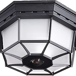 Heath Zenith HZ-4300-BK-B 360-Degree Motion-Activated Octagonal Ceiling Light, Black-picture-10