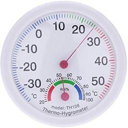 JAZZY PEARLS Round Mini Indoor Analog Temperature Humidity Meter Thermometer Hygrometer|1 * Temperature And Humidity Meter| Cooking Thermometers| Kitchen, Dining & Bar-picture-13
