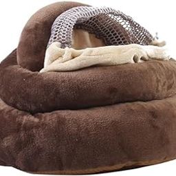 CALANDIS® Cat Dog Bed Pudding Shaped Breathable Kitten Pet Cave Nest Kennel Coffee | Pet Supplies | Cat Supplies | Beds-image-69