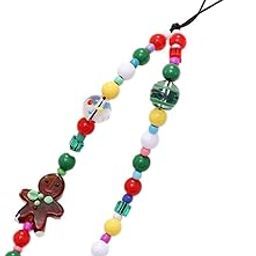 CALANDIS™ Beaded Phone Lanyard Phone Decor Stylish Key Chains Beaded Phone Wrist Strap With 2 Clear Beads | Straps & Charms | Cell Phone Accessories-image-36