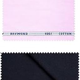 Polyviscose Trouser- 100% Cotton Shirt Fabric Combo Box (Unstitched, All Weather Fabric, (BLUE PANT+PINK SHIRT)-image-36
