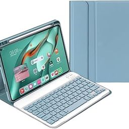 AnMengXinLing Keyboard Case for iPad 9th/8th/7th Generation/Pro10.5/Air 3rd Gen, Candy Slim Magnetic Detachable Keyboard Tablet Cover with Pencil Holder for iPad9/iPad8/iPad7/Air3/pro10.5, Blue-image-41