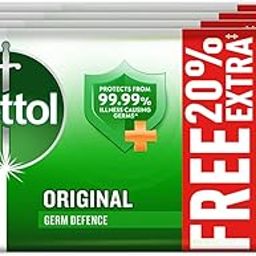 Dettol Original Germ Protection Bathing Soap Bar (600gm) | Kills 99.99% germs, 125gm + 20% Extra Free, Pack of 4-23