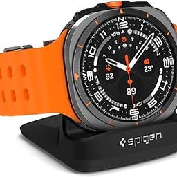 Spigen S353 Compatible with Samsung Galaxy Watch Ultra 47mm, 7 40/44mm, 6 40/44mm, 6 Classic 43/47mm, 5 40/44mm, 5 Pro Charger Stand - Black-13