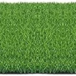 TJIKKO Artificial Grass Door Mat, High Density Mat for Balcony, Terrace, Office, Lawn, for Home Entrance, Weatherproof, Non-Slip, Heavy Duty Floor Mat (Natural Green, 24 X 18 Inch)-2