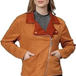 Suede Womens Standard Length Jacket-image-51