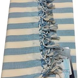 SHISHIR Craft Store Pure Dash 100% Cotton Thin Blanket for Light Weight Top Sheet Odhne wali chadar | AC and Rainy Season | Travelling |Quick Absorption & Faster Drying (Blue and White)-image-29