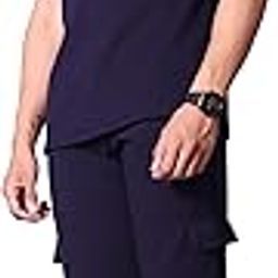 Waffle Textured Co-ord Set for Men's | Night Suit Set | Pajama Set | Night Dress For Men | Tshirt and Cargo-image-54
