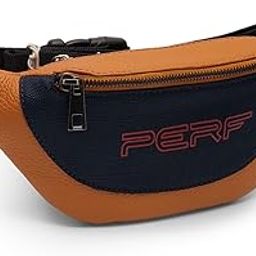 PERF Adjustable Wasit Bag for Men & Women | Genuine Leather Crossbody Shoulder Bag | Travel, Office, Everyday Use (Navy)-image-1