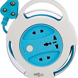 Nippo Flexi Cord I Universal Socket with Master Switch I 4 Mtr Cord I 1 Year Warranty-picture-0
