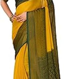 Women Mustard Chiffon Brasso Mustard Gala Saree-31