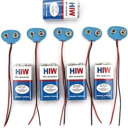 SP Electron Combo of 9v Battery and 9V Battery Connector (Pair of 5)-0