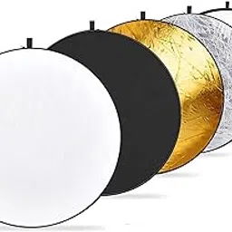 BLACKPIXEL 5-in-1 Collapsible Photography Light Reflector, 80cm/32-inch, Gold/Silver/White/Black/Diffuser Discs with Carrying Bag-picture-3