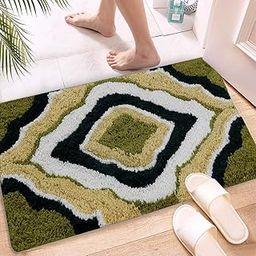 AAZEEM Cotton Door Mat (Green, 16 inch x 24 inch), SH_2025-image-1