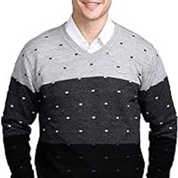 V-Neck Full Sleeve Woolen Men Sweater-image-12