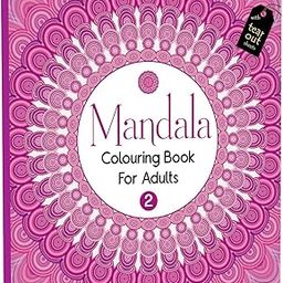 amazon basics Mandala Coloring Book for Adults | Relaxation and Creativity | Tear-Out Sheets Included (Lilac)-25